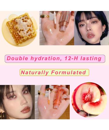 Hydrating Tinted Lip Gloss & Oil Set - Long Lasting Non-Sticky High Shine for Plumper Lips | Moisturizing Lip Care for Dry Lips - Buy Online on GoSupps.com