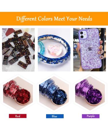 Gilding Flakes Set - Gold Foil for Resin Art, Painting, Crafts & Nail Art - 9 Boxes Metallic Flakes - Buy Online on GoSupps.com