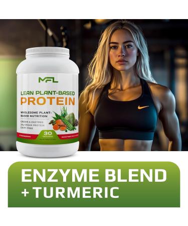 MUSCLE FOOD LABS MFL Vegan Plant-Based Protein Powder l Gluten Free l Non Dairy l Non GMO l Lactose Free l Keto-Friendly | 2.12 lbs (Strawberry) - Buy Online on GoSupps.com