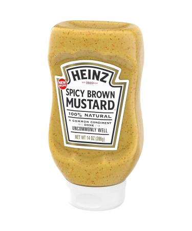 Heinz Spicy Brown Mustard 14 oz Bottles - Pack of 6 | Premium Condiment - Buy Online on GoSupps.com