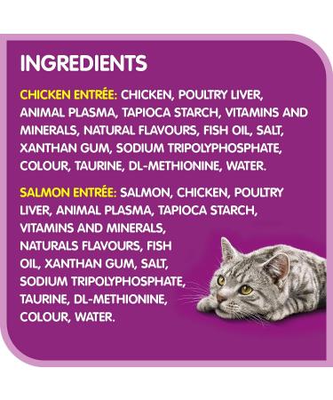 WHISKAS Perfect Portions Wet Cat Food Cuts in Gravy - Chicken & Salmon - 75g (12 Pack) Cuts in Gravy Chicken & Salmon 75 g (Pack of 12) - Buy Online on GoSupps.com
