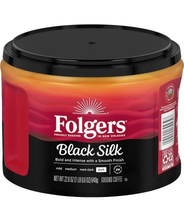 Folgers Black Silk Roast Coffee - 22.6oz - Buy Online on GoSupps.com