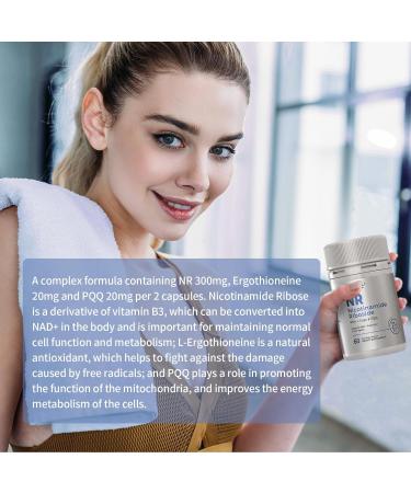 NR Nicotinamide Riboside Supplement 300mg Supports NAD+ Boosting 60 Capsules with L-Ergothioneine and PQQ for Cell Health & Healthy Aging 1 Count (Pack of 1) - Buy Online on GoSupps.com