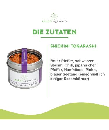 Magic of Spices Shichimi Togarashi - Authentic Japanese Seven Spice Mix for Miso Soup Udon Yakitori & Sushi - 50g - Buy Online on GoSupps.com