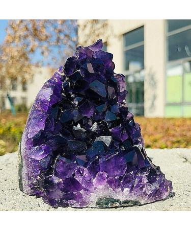 for Natural Amethyst cave Cluster Quartz Crystal Specimen Gemstones and Crystal JITEM (Size : 240-300g)