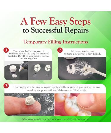 SmileFix Dental Repair Kit - Temporary Teeth Fix for Crowns Caps & Bridges | Sturdy Zinc Oxide & Eugenol Cement | Smile Confidently Anywhere - Buy Online on GoSupps.com