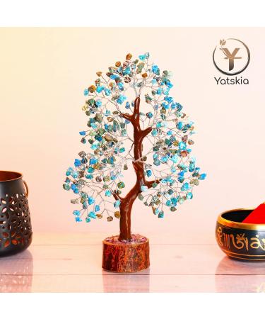 YATSKIA Turquoise Crystal Tree - Gemstone Tree of Life for Home Decor | Spiritual Good Luck Charms & Gifts for Women | Chakra Stones Meditation Decor - Buy Online on GoSupps.com