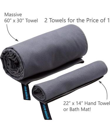 Micro Miracle XL 2in1 Quick Dry Camping Towel - Extra Large, Soft, Lightweight Microfiber Towel for Gym, Swim, Travel, Backpacking, Beach, and More - 13 Colors Available - Buy Online on GoSupps.com