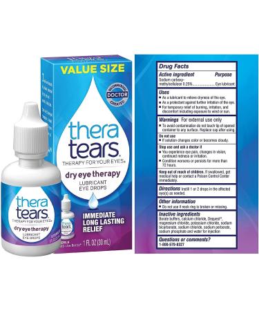 TheraTears Omega 3 Supplement & Eye Drops Combo | 90 Ct Supplements + 1 Oz Eye Drops | Promotes Eye Nutrition & Long-Lasting Relief - Buy Online on GoSupps.com
