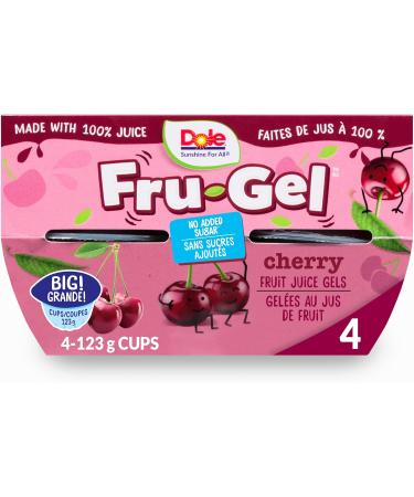 Dole Fru-Gel Cherry Fruit Juice Gels Fun and Healthy School Snack your kids will love! Made with 100% Fruit Juice & No Added Sugar (123g 24 Total Cups) - Buy Online on GoSupps.com