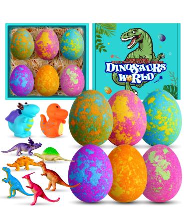 Bath Bombs Aofmee Bath Bombs for Kids Bath Bomb with Dinosaurs Surprise Inside for Christmas Birthday Easter Children Day Halloween Present Bubble Bath Bombs Gifts Set for Boys Teenage Girls Dinosaur Themed Bath Bombs