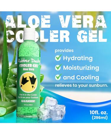 Rubber Ducky Cooler Gel - Soothing Aloe Vera Gel for Sunburn Relief | Fast Absorbing Vegan After Sun Care with Vitamin E & Tea Tree Oil | 10 oz - Buy Online on GoSupps.com