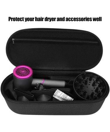 Hair Dryer Accessories Case Firm Wear Resistant Impact Resistant Hair Dryer Storage Case Professional for Business Trip for HD01 HD03(Black) - Buy Online on GoSupps.com