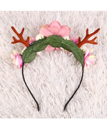Elk Antler Headband | Floral Crown Headpiece for Carnival & Festival | Unique Hair Accessories - Buy Online on GoSupps.com