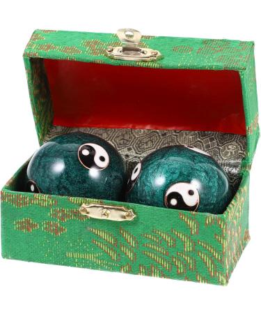 Ultechnovo 8 STK Health Massage Handballs - Black Cloisonn Baoding Balls for Hand Training & Fitness - Buy Online on GoSupps.com
