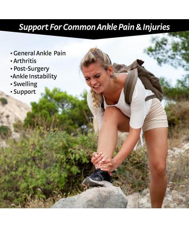 Doc Ortho Compression Ankle Sleeve - Breathable Support Pair (Large Black/Blue) | Enhance Recovery & Comfort - Buy Online on GoSupps.com