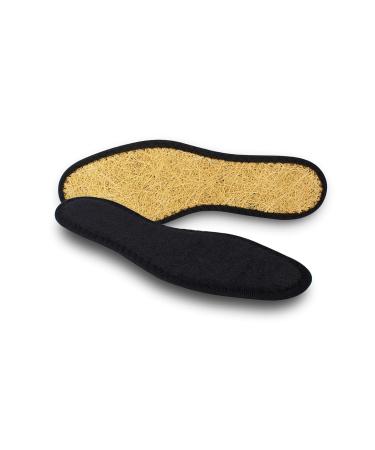 pedag pedag Deo Fresh Natural Terry Cotton & Sisal Insoles  Handmade in Germany  Fully Washable  Perfect for Keeping Feet Dry and Fresh in The Summer  US W8 / EU 38  Black  1 Pair US L8/EU38 1 pair Black