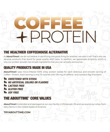 Buy About Time Coffee + Whey Protein - Non-GMO All Natural Lactose/Gluten Free 16g Protein - 1.03lb Mochaccino Jar for International Shipping - Buy Online on GoSupps.com