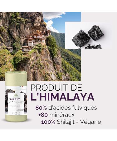  Herbes du Monde Herbs of the World - Pure Shilajit 50g - 80% Fulvic Acids - Authentic Solid Resin from the Himalayas - Energy Vitality & E - Buy Online on GoSupps.com