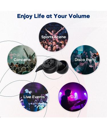 BUENSUENO Concerts Ear Plugs 21dB High Fidelity - Noise Reduction for Musicians, Festival, DJ, Drummers (Black) - Buy Online on GoSupps.com