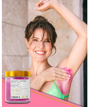 Truly Beauty Smooth Legend Pre-Shave Scrub - Bikini Area Exfoliator with Ingrown Hair Treatment - 4 oz - Buy Online on GoSupps.com