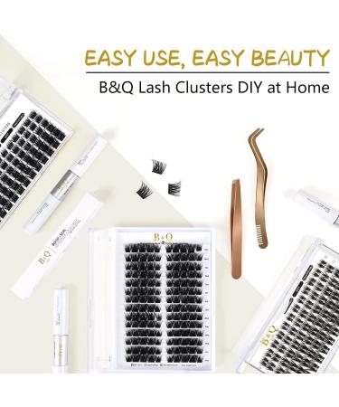 72 D Curl Natural Eyelash Clusters | DIY Soft Fluffy Lash Extensions - B&Q Cluster Lashes (UK-FD-B50-D-14) - Buy Online on GoSupps.com