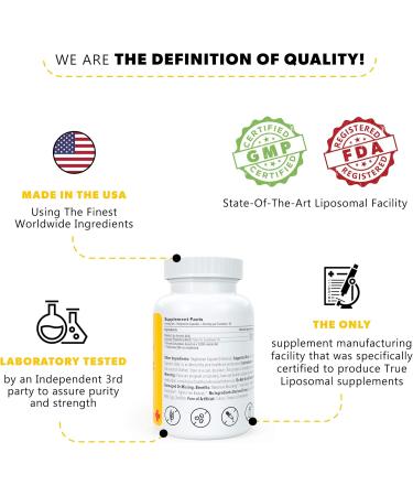 ATLANOVA True Liposomal Vitamin C 1000mg Capsules Vegan Best Natural Non GMO Made in USA Antioxidant Maximum Absorption Immune System Support & Collagen Booster Liposome Lab Formula Supplement - Buy Online on GoSupps.com