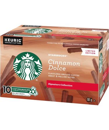 Starbucks Signature Collection Cinnamon Dolce Flavoured Ground Coffee K-Cup Pods 10 Count Box 101 grams Cinnamon 10 Count (Pack of 6) - Buy Online on GoSupps.com
