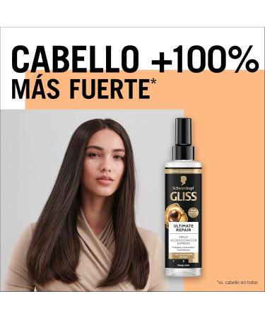  Gliss Gliss Express Leave-In Bi-Phase Conditioner for Very Damaged Hair with Liquid Keratin Ultimate Repair 6 x 200ml Units (1200ml) Ultra Repair Range - Buy Online on GoSupps.com