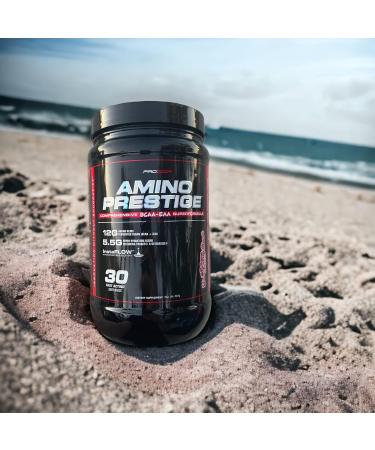 Amino Prestige - Premium Vegan iBCAA & iEAA IntraWorkout Formula - Naturally Flavored Amino Acids - 30 Servings Citrus Twist - International Shipping Available - Buy Online on GoSupps.com