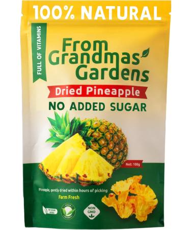 Dried Pineapple - From Grandmas Gardens | 3 x 100g | Healthy Vegan Snack | 100% Natural | No Added Sugar | Rich in Vitamins | No Preservatives | GMO free 3 pack - Buy Online on GoSupps.com