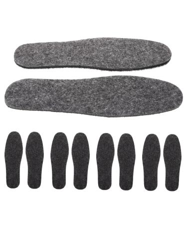 5 Pairs Wool Insole Shoe Insoles Women Winter Sole Insoles Soles for Shoes Women Boots Insoles Womens Shoe Insoles Winter Boots Insole Men and Women Insert Absorb Sweat Felt As Shown 24.00X8.00X0.50CM
