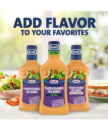 Kraft Fat Free Thousand Island Salad Dressing 16 fl oz - Pack of 6 - Buy Online on GoSupps.com