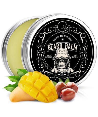 uLab Gorilla Beard Balm for Men with Mango and Jojoba 60ml | Beard Butter for Men | Beard Wax | Beard Softener for Men | Beard Moisturiser for Men | Mens Beard Conditioner - Softens and Cares