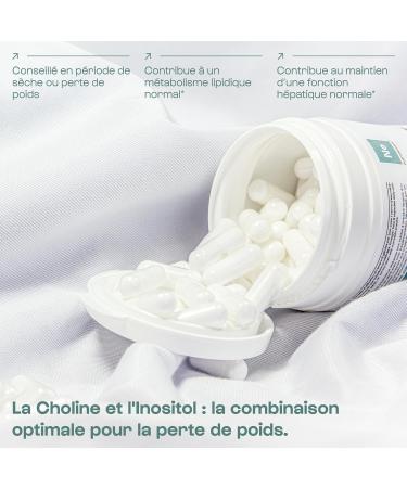 Choline & Inositol Mix - 120 Capsules Fat Burner Fat Burner Ideal for Dry Gluten and GMO Free Fitness & Bodybuilding Vegan | Nutriently - Buy Online on GoSupps.com