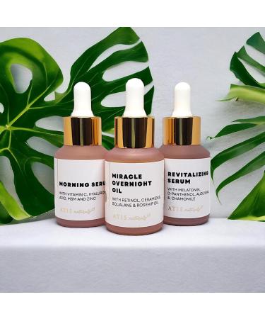 ATIS Vitamin C Face Serum - Anti Aging Hydrating Serum with Hyaluronic Acid & Retinol - Firming & Restoring (1 Fl Oz Pack of 3) - Revitalize Your Skin - Buy Online on GoSupps.com