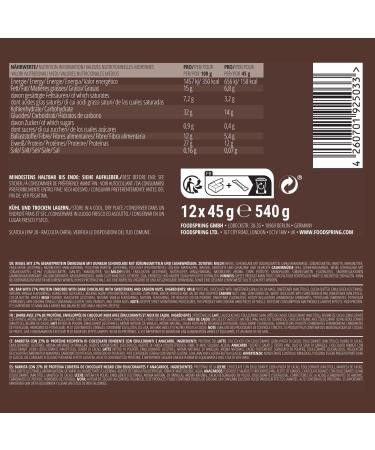 foodspring Double Chocolate Cashew Protein Bar - 13g Protein, No Added Sugar, Nutritious Snack - 45g - Buy Online on GoSupps.com