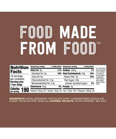 Larabar Chocolate Chip Brownie - Gluten Free Vegan Fruit & Nut Bar (16 ct, 1.6 oz) - Buy Online on GoSupps.com