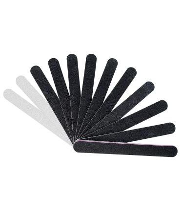 12PCS Nail Files,Professional Manicure Pedicure Tools Which Can Shape and Smooth Your Nails,Emery Boards Nail File for Acrylic Natural Nails,10PCS Black 100/180 Grit and 2PCS Purple 180/240 Nail File 12 Count (Pack of 1)