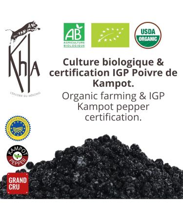 Khla - Fresh Green Pepper from Kampot Certified Organic 500 g - Organic Peppercorn Bag - Grand Cru Aromatic & Vegetable - Direct Producer - Aperitif Sauces - Origin Cambodia - Buy Online on GoSupps.com