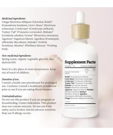 Rainbo - 11:11 Multi Mushroom Tincture - 11-in-1 Dual Extract Mushroom Blend - Comprehensive Immune Support Brain Support Liquid Lion's Mane & Turkey Tail Vegan Non GMO 3.4 fl oz Alcohol Based - Buy Online on GoSupps.com