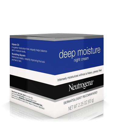 Neutrogena Deep Moisture Night Cream 2.25 oz - Hydrating Overnight Facial Treatment - Buy Online on GoSupps.com