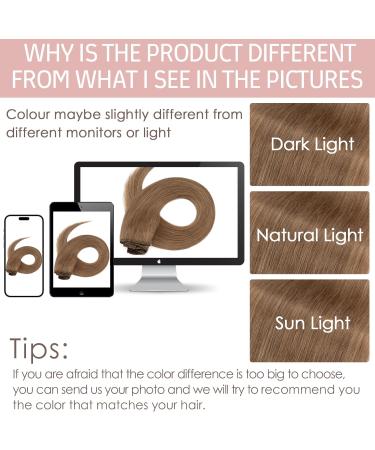 Silk-co Hair Extensions Clip in Human Hair Extension 14inch Balayage 100% Real Remy Straight Human Hair #18P613 Ash Blonde&Bleach Blonde -Basic Thickness-Thin Weft 60g - Buy Online on GoSupps.com