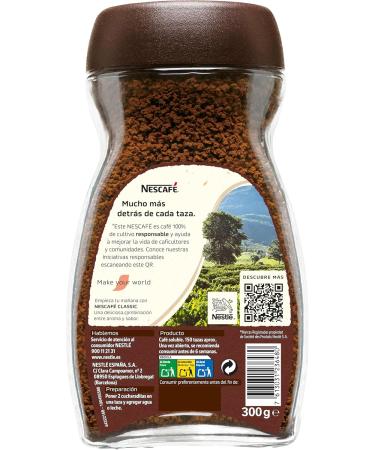  Nescafe NESCAF CLASSIC Coffee Soluble Decaffeinated bottle 300 g - Buy Online on GoSupps.com