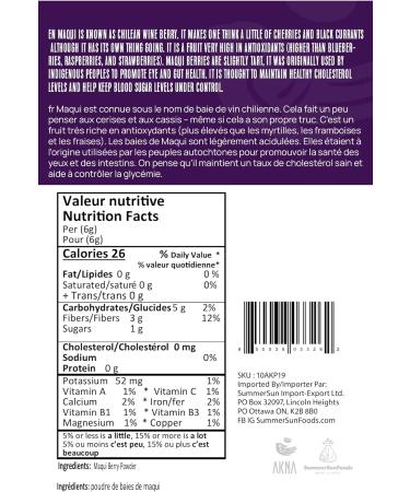 AKNA Maqui Powder 227g Resealable Bag - Buy Online on GoSupps.com