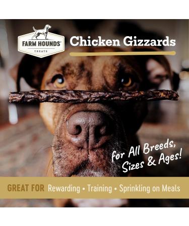 Farm Hounds Premium Chicken Gizzard Sticks 100% Natural Pasture-Raised Chicken Treats for Dogs Dehydrated One Ingredient Dog Protein Treats from Humane Farms Dog Training Supplies & Essentials - Buy Online on GoSupps.com