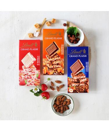 Lindt - GRAND PLAISIR Milk Double Hazelnuts Tablet - Milk Chocolate 150g - Buy Online on GoSupps.com