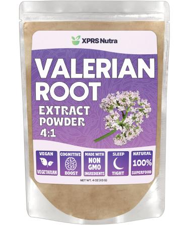 XPRS Nutra Valerian Root Extract Powder 4:1 - Premium Valerian Root Powder for Cognition - Vegan Friendly Herbal Sleep Assist (4 Ounce) 4 Ounce (Pack of 1) - Buy Online on GoSupps.com