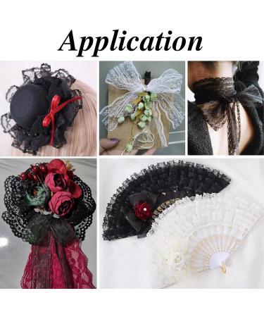 1.4 Inch White Style 3 Lace Ribbon Trim Roll - 22 Yards for Crafts, Bridal Decor, Wedding Bouquets & Gifts - Buy Online on GoSupps.com