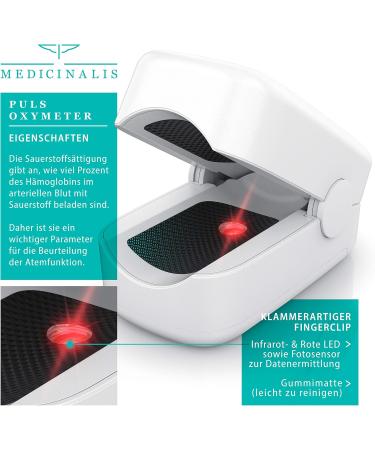 Buy Medicinalis Finger Pulse Oximeter - Accurate SpO2 & Heart Rate Measurement - OLED Display One-Touch Operation Battery Indicator - Ships Internationally - Buy Online on GoSupps.com
